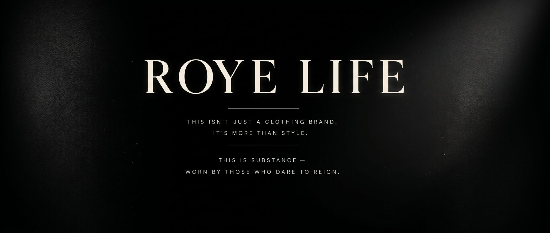 Firefly_Gemini Flash_Expand this existing ROYE LIFE doctrine banner into a cinematic ultra-wide panoramic 780339
